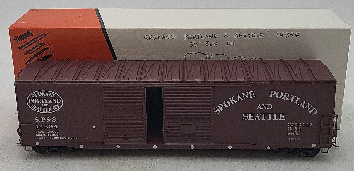 Pacific Rail B-562 S Scale Spokane Portland & Seattle50 FT DBL DR Boxcar #14394 EX/Box