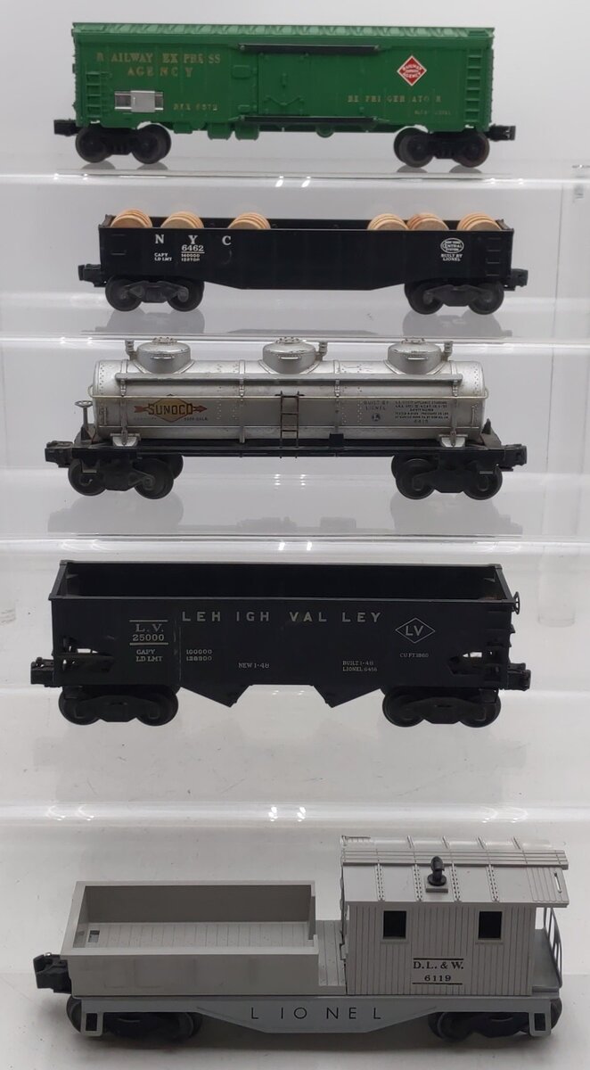 Lionel Vintage O Gauge Freight Cras #6572,25000,6415,6119,6462 [5] VG