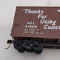 Pacific Rail B-504 S Scale Atlantic Coast Line 50' SGL SLDG DR Boxcar #31606 EX/Box