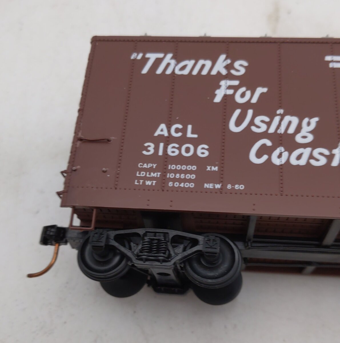 Pacific Rail B-504 S Scale Atlantic Coast Line 50' SGL SLDG DR Boxcar #31606 EX/Box