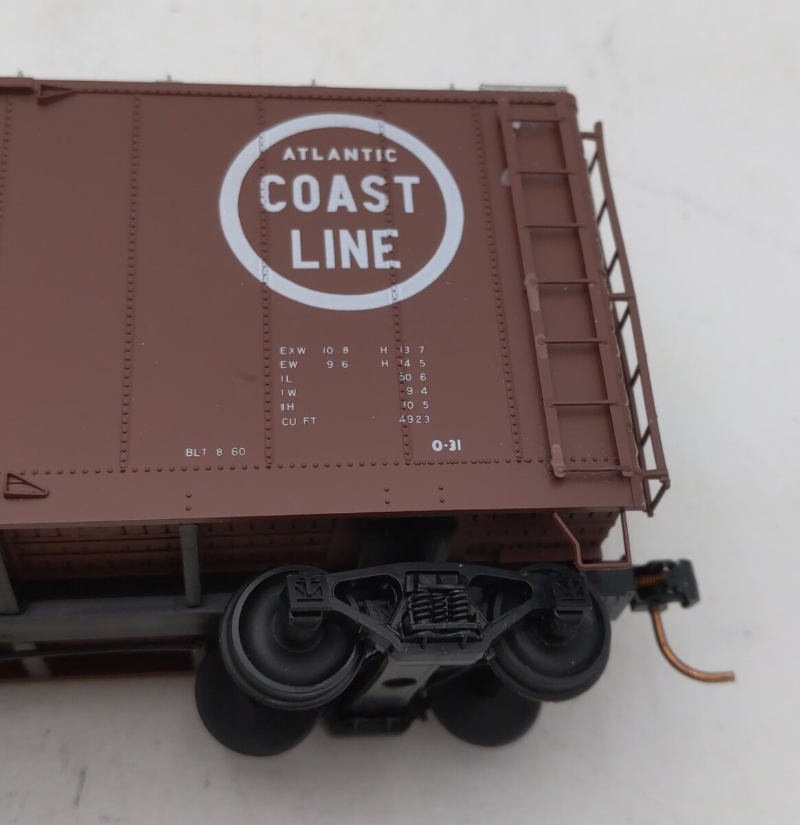 Pacific Rail B-504 S Scale Atlantic Coast Line 50' SGL SLDG DR Boxcar #31606 EX/Box