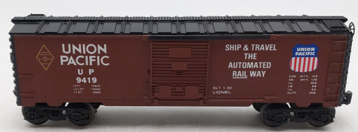 Lionel 6-9419 O Gauge Famous American Railroad Union Pacific Boxcar #9419 EX/Box