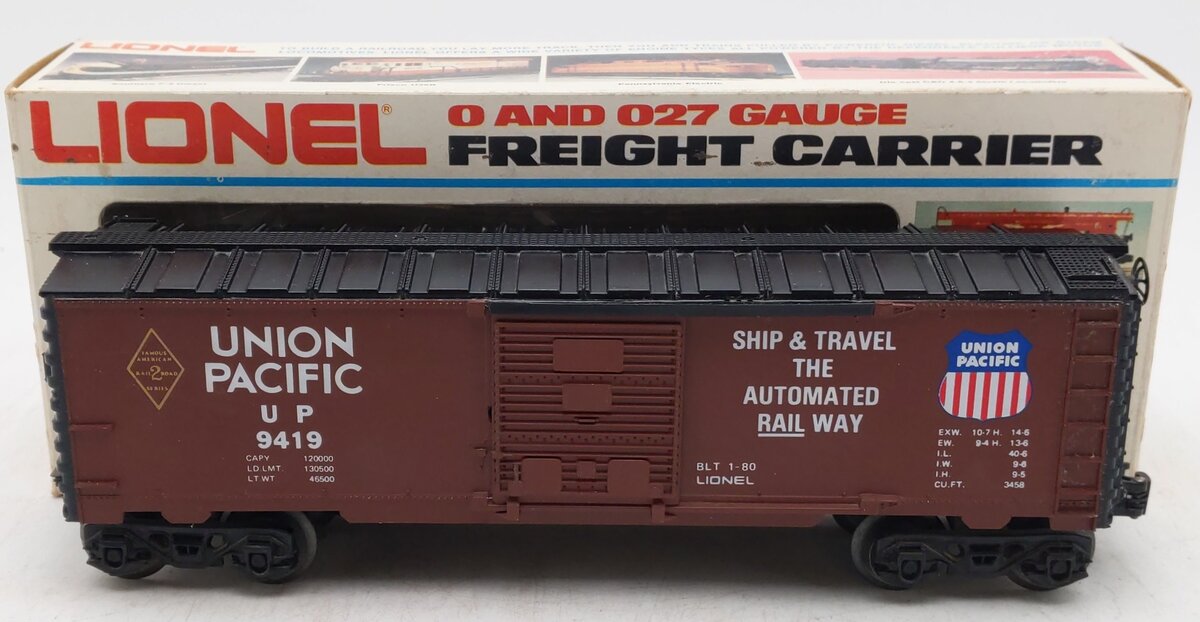 Lionel 6-9419 O Gauge Famous American Railroad Union Pacific Boxcar #9419 EX/Box