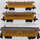 Lionel Vintage O Gauge Western & Atlantic Passenger Cars #1875W,1876,1865 [3] VG