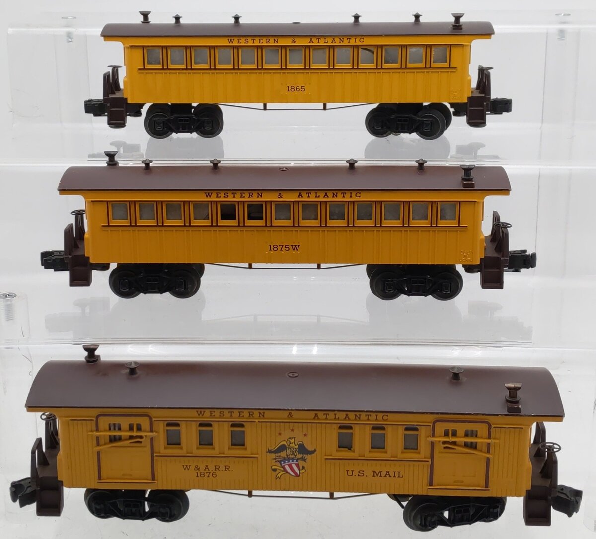 Lionel Vintage O Gauge Western & Atlantic Passenger Cars #1875W,1876,1865 [3] VG