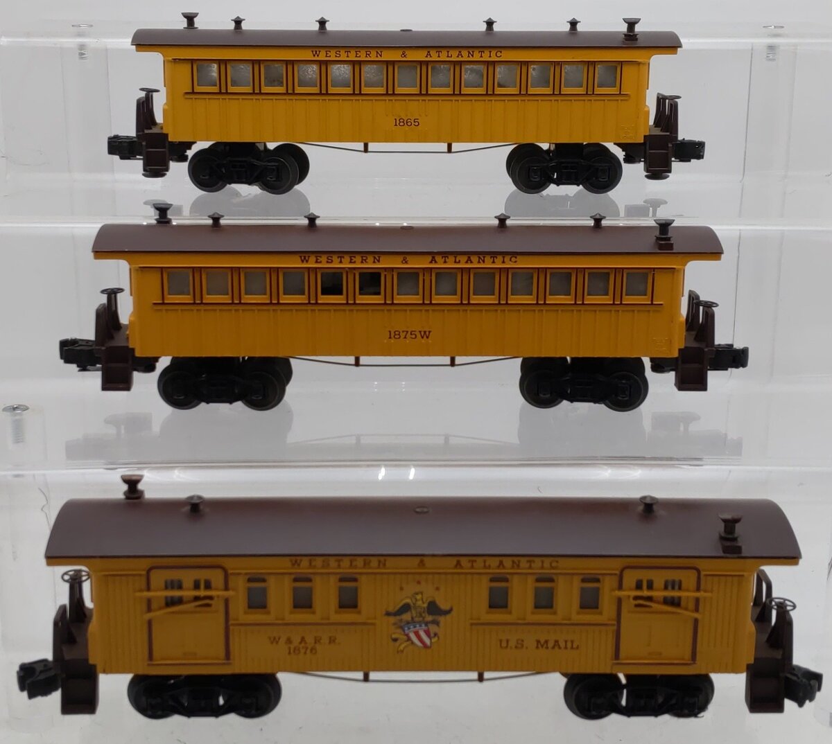 Lionel Vintage O Gauge Western & Atlantic Passenger Cars #1875W,1876,1865 [3] VG