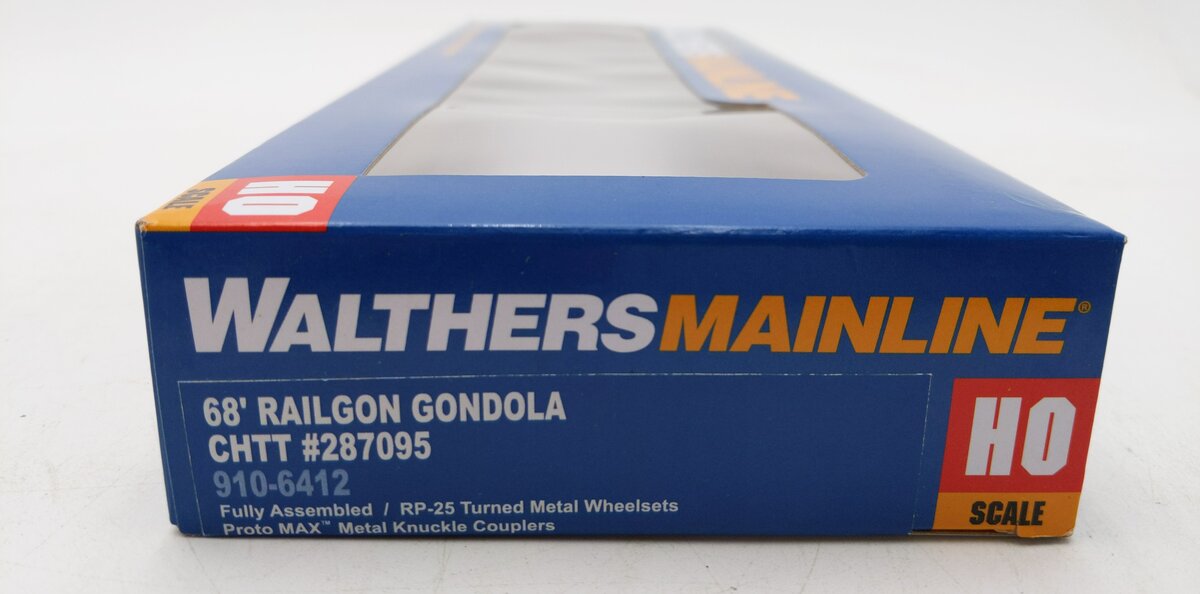 Walthers 910-6412 HO CHTT Ready to Run 68' Railgon Gondola #287095/Box