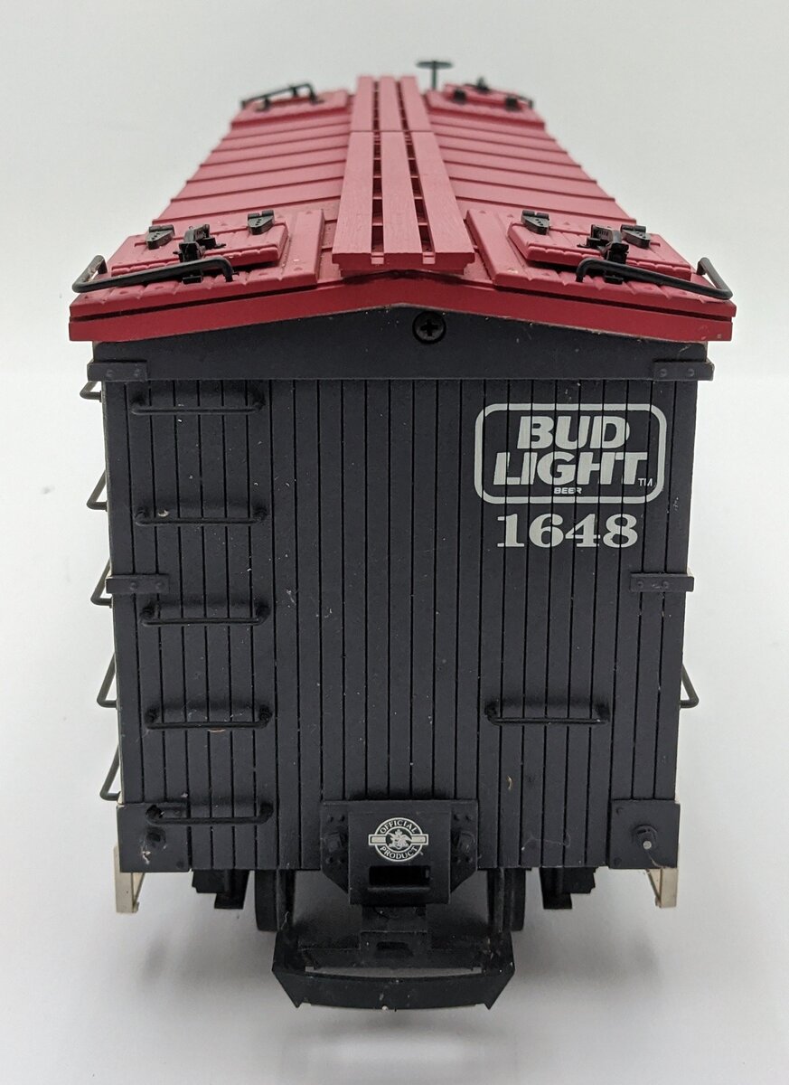 USA Trains R-16016 G Scale Bud Light Refrigerator Car #1648/Box