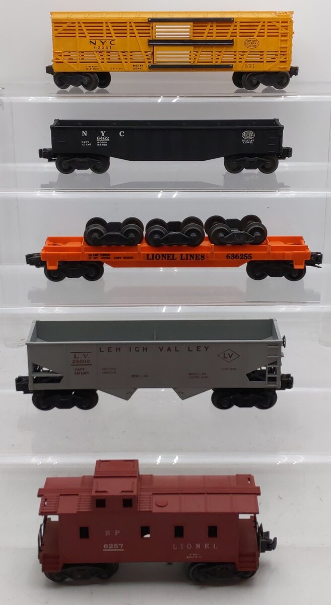 Lionel Vintage O Gauge Freight Cars #6462,6257,6356,6362,6456 [5] VG/Box