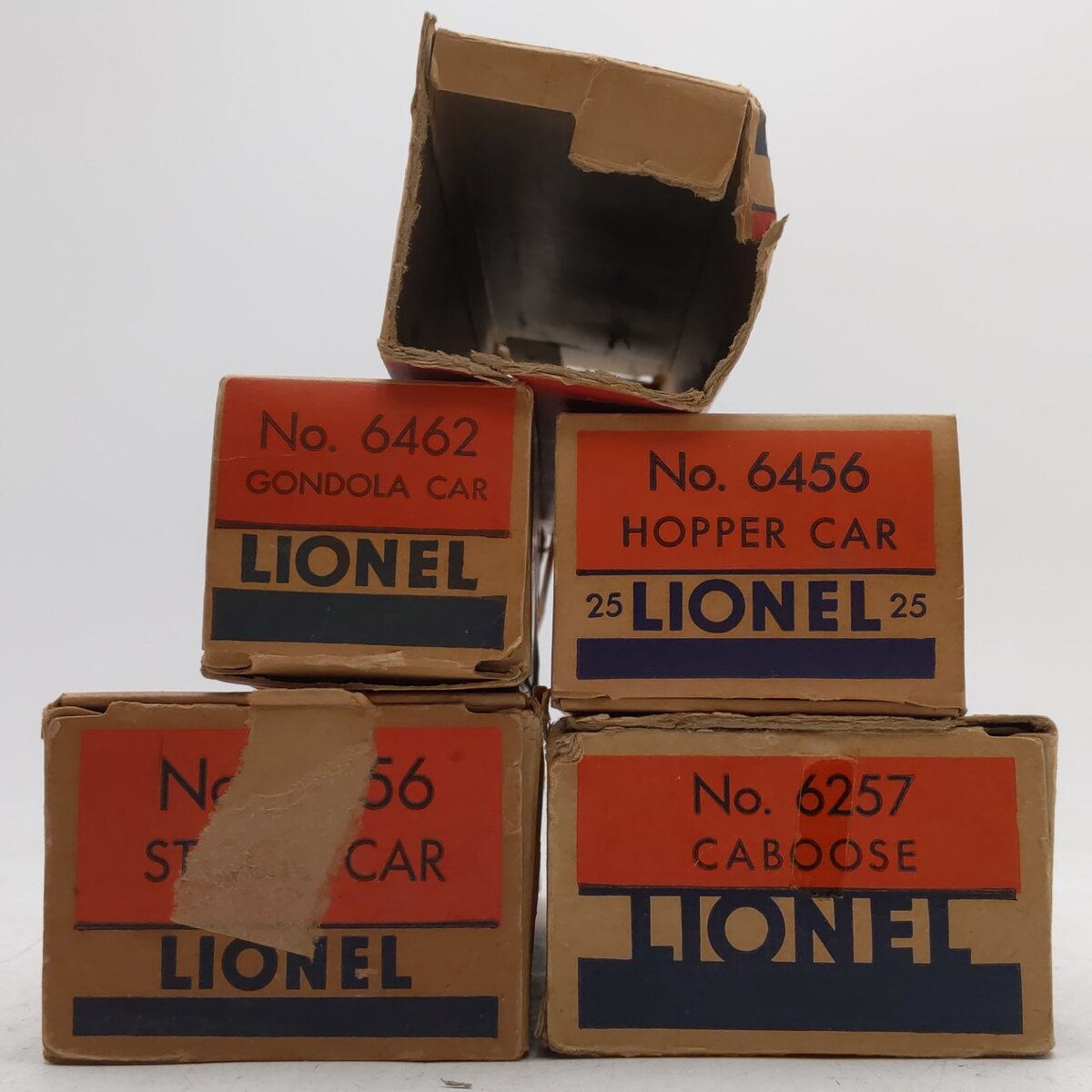 Lionel Vintage O Gauge Freight Cars #6462,6257,6356,6362,6456 [5] VG/Box