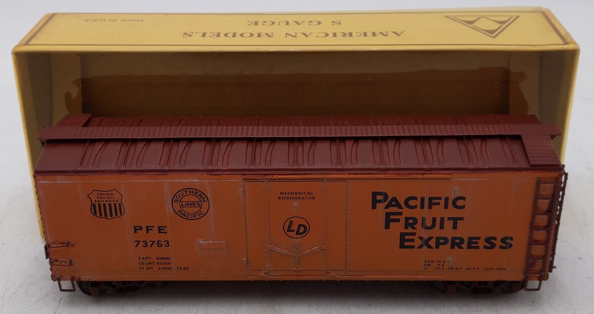 American Models 202 S Scale Pacific Fruit Express Reefer Car VG/Box