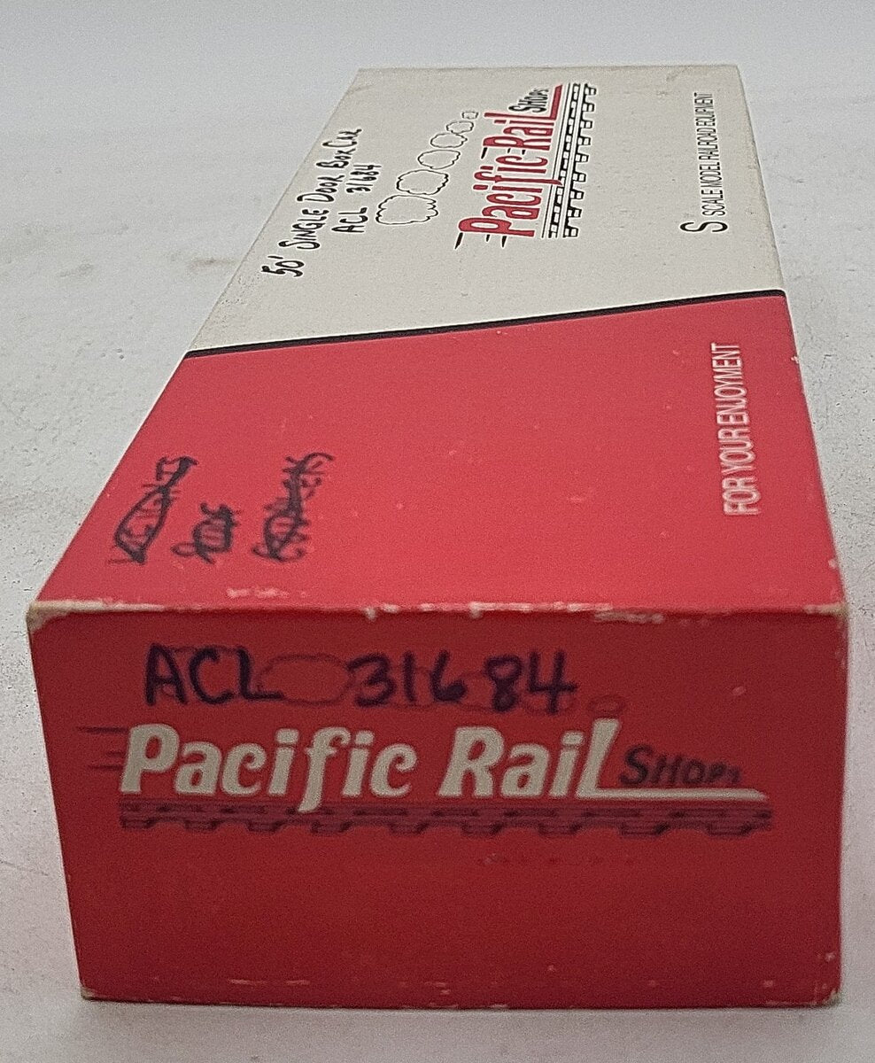 Pacific Rail S Scale Atlantic Coast Line 50' SGL SLDG DR Boxcar #31684 EX/Box