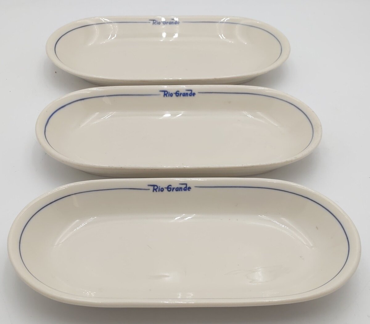 Syracuse China Rio Grande Prospector Pattern Long Oval Dishes (Set of 3) EX