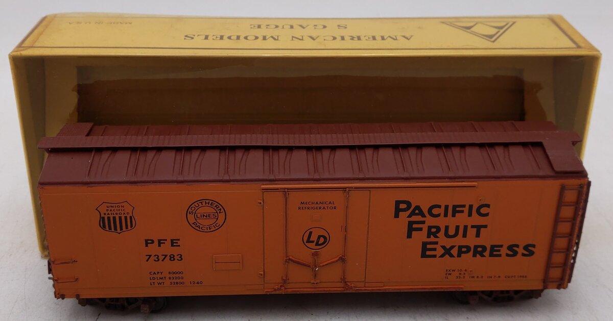 American Models 202 S Scale Pacific Fruit Express Reefer Car VG/Box