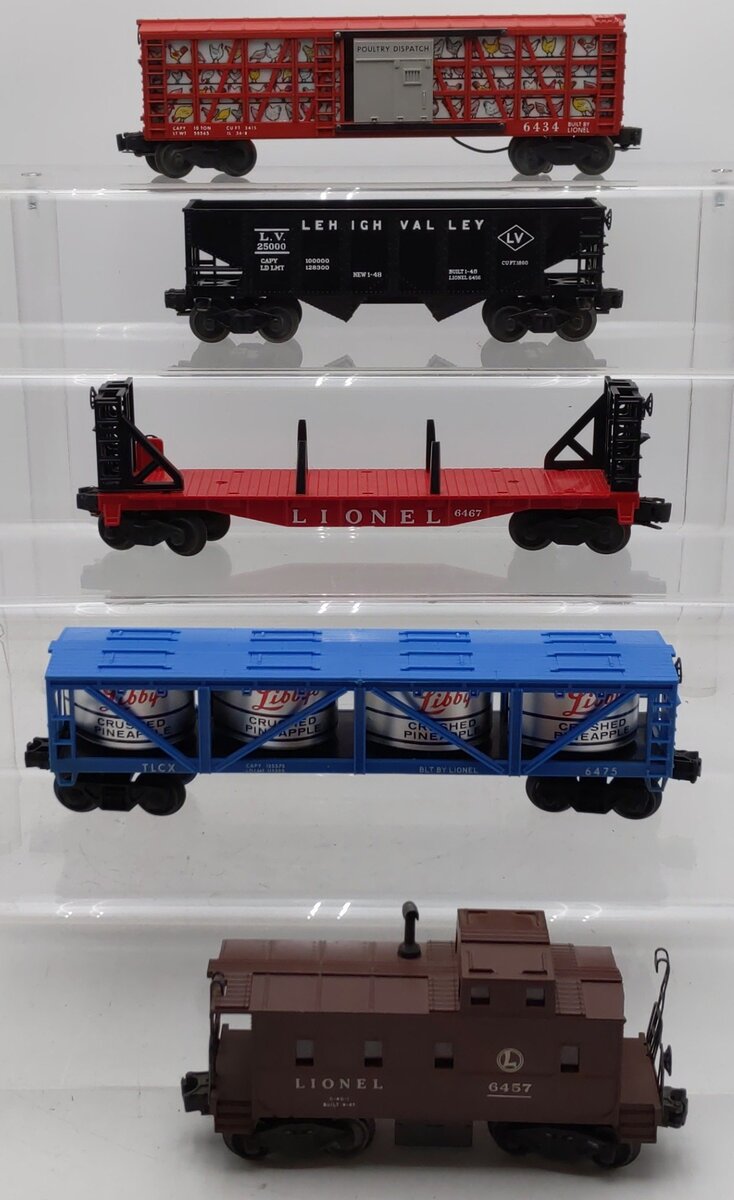 Lionel Vintage O Gauge Freight Cars #6475,6457,6434,6467,25000 [5] VG