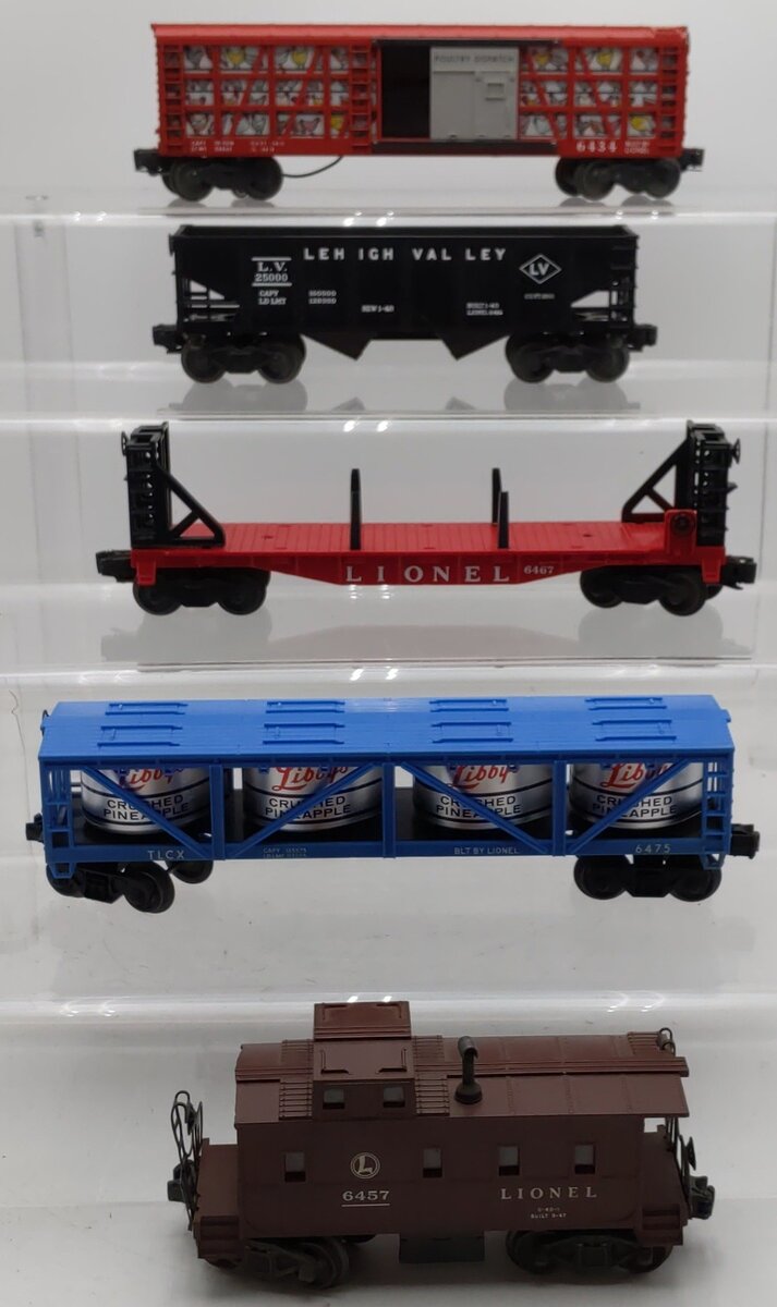 Lionel Vintage O Gauge Freight Cars #6475,6457,6434,6467,25000 [5] VG