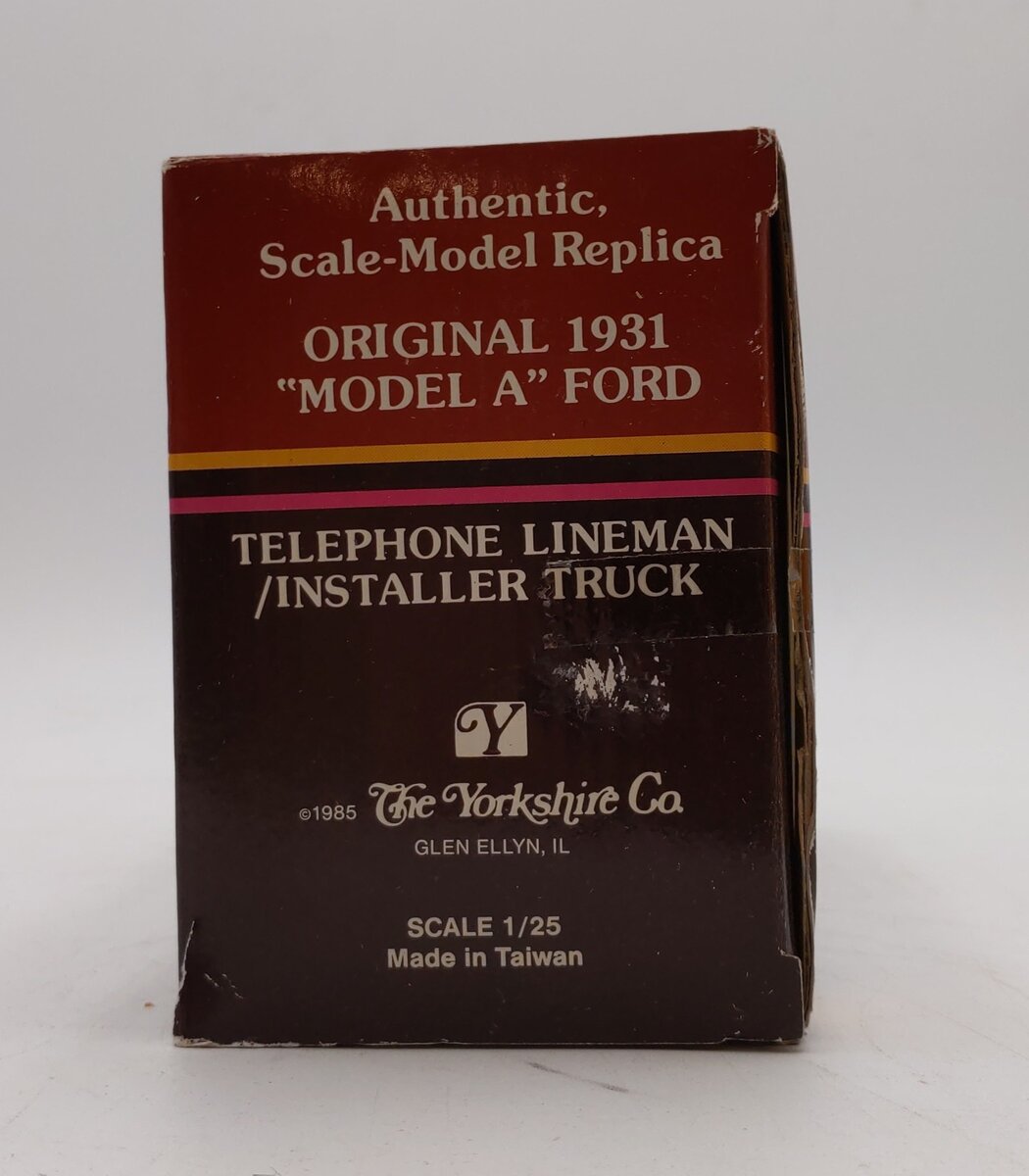 Yorkshire Company Original 1931 Model A Ford Telephone Lineman/ Installer Truck LN/Box