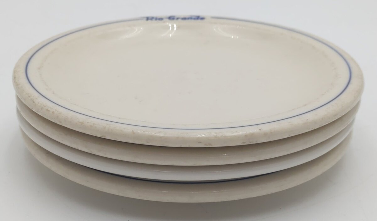 Syracuse China Rio Grande Prospector Pattern 5-1/2" Diameter Plates (Set of 4) EX