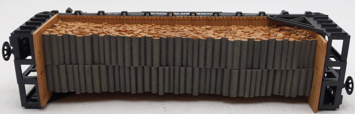 Menards 279-3434 O Canadian National Flatcar w/ Log Load #6127 EX/Box