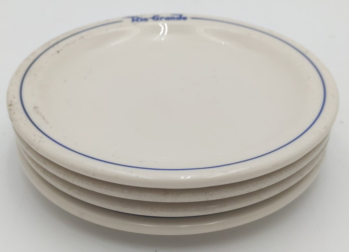 Syracuse China Rio Grande Prospector Pattern 5-1/2" Diameter Plates (Set of 4)