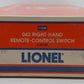 Lionel 6-65168 O27 42" Right Hand Remote Control Switch Turnout VG/Box