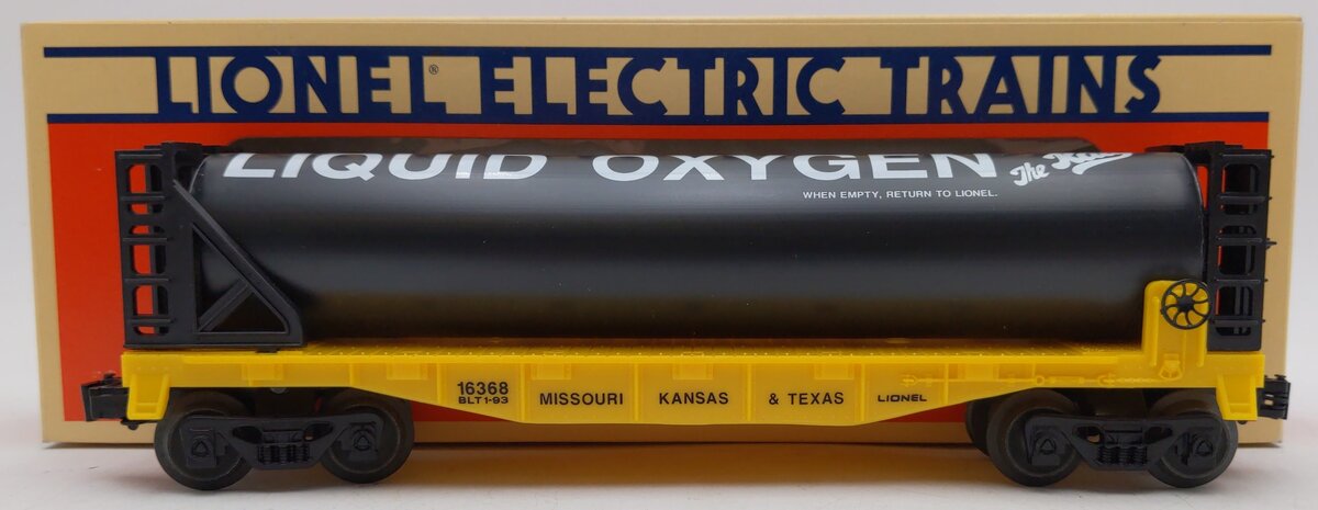 Lionel 6-16368 O Gauge Katy Liquefied Oxygen Flatcar EX/Box