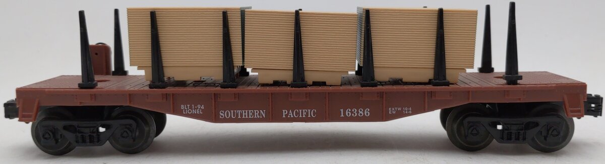 Lionel 6-16386 O Gauge Southern Pacific Flatcar with Load EX/Box