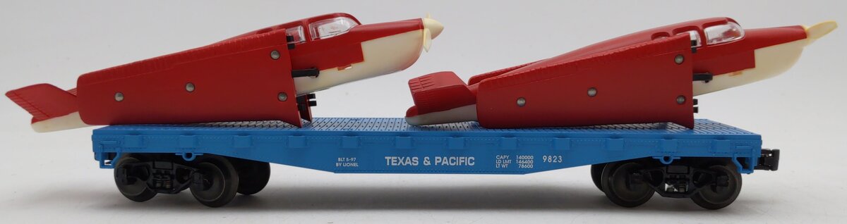 Lionel 6-17516 O Gauge Texas & Pacific Flatcar w/2 Beechcraft Bonanza Planes EX/Box