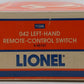 Lionel 6-65167 O27 42" Left Hand Remote Control Switch Turnout VG/Box