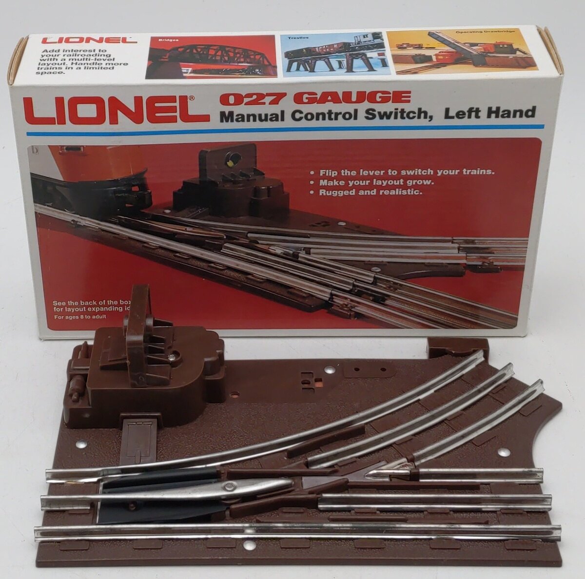 Lionel 6-5021 O27 Gauge Left Hand Manual Control Switch EX/Box