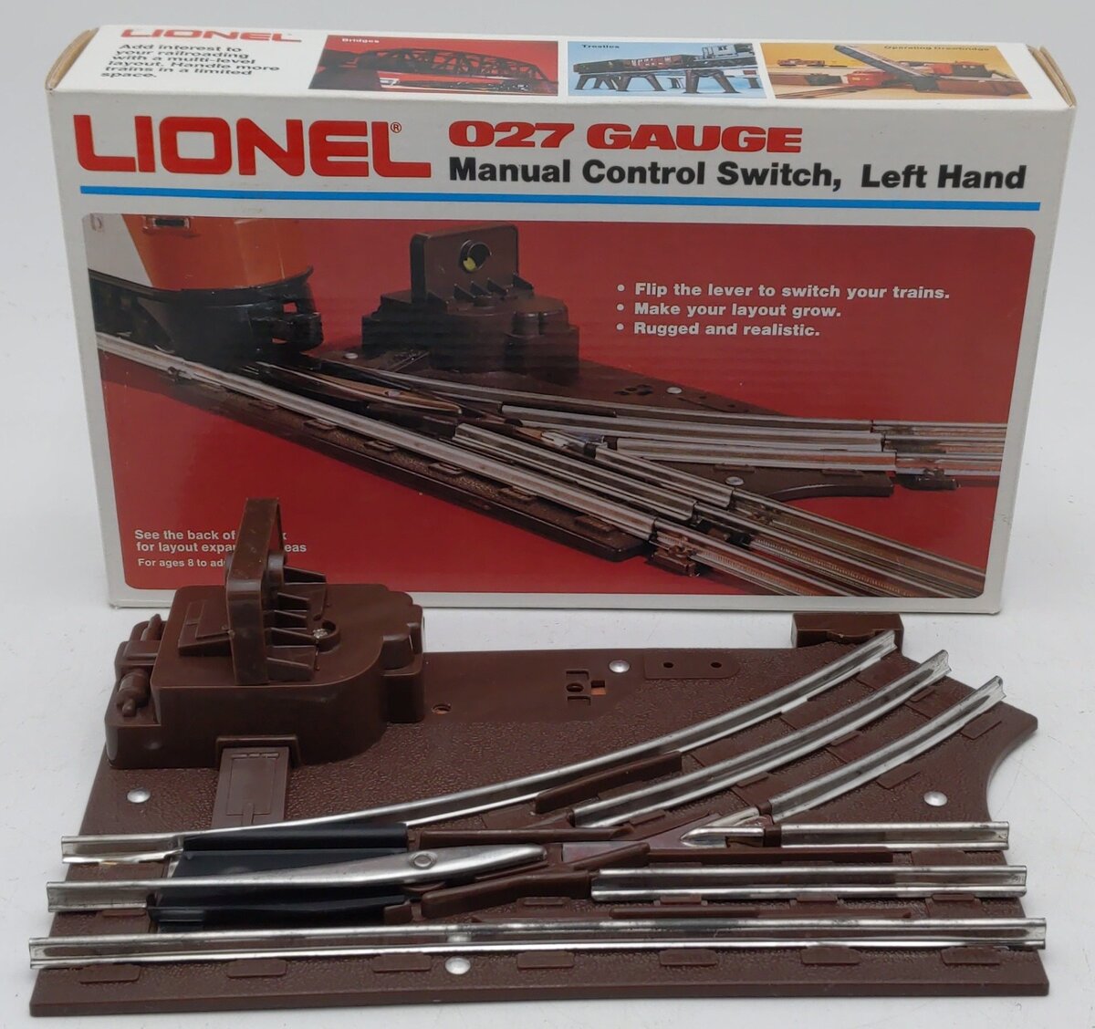 Lionel 6-5021 O27 Gauge Left Hand Manual Control Switch EX/Box