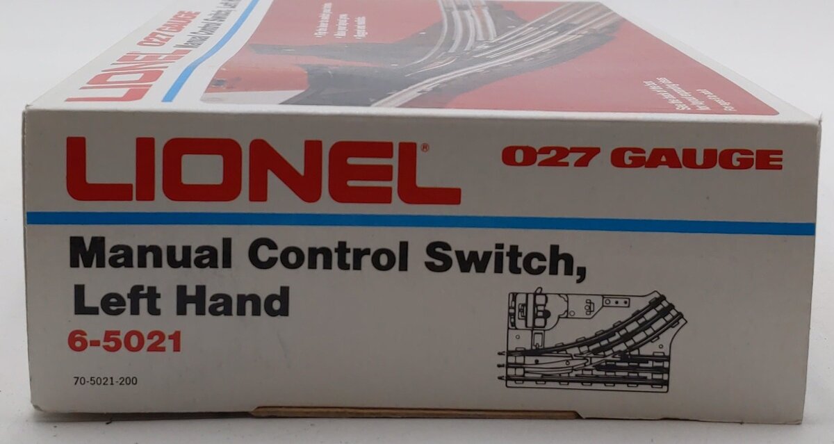 Lionel 6-5021 O27 Gauge Left Hand Manual Control Switch EX/Box