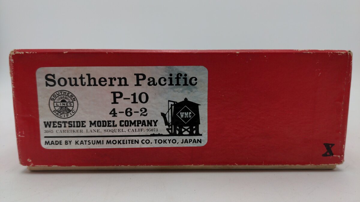 Westside Model Co. HO Scale CUSTOM Brass SP P-10 4-6-2 Steam Locomotive/Box