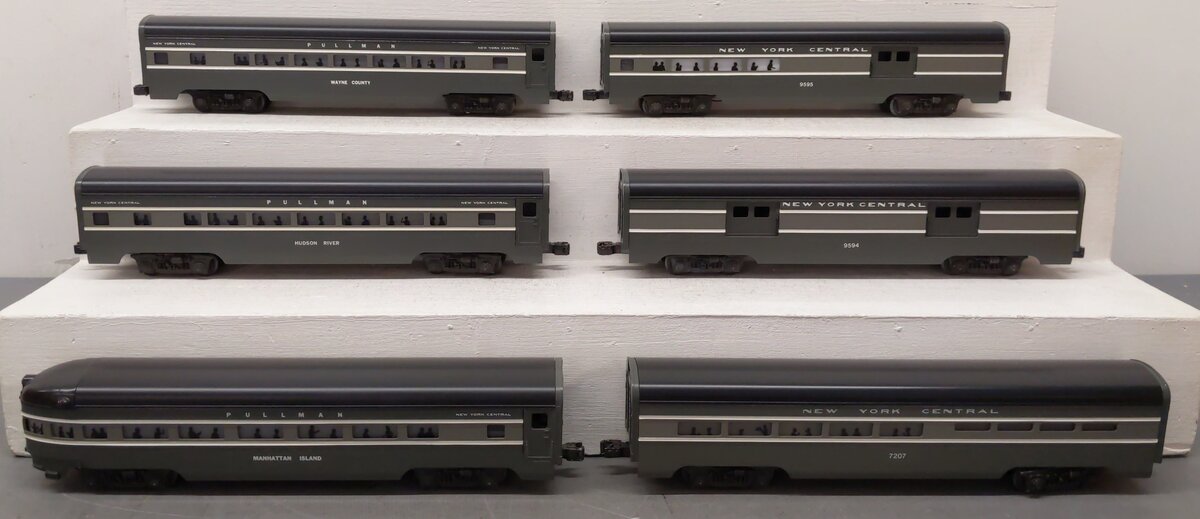 Lionel O New York Central Passenger Car Set 6-7207, 6-9594, 6-9595, 6-9596 [6] LN/Box