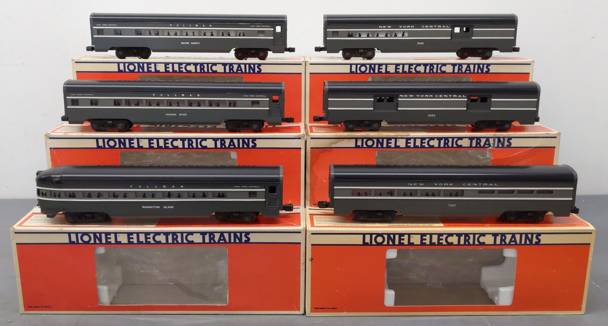 Lionel O New York Central Passenger Car Set 6-7207, 6-9594, 6-9595, 6-9596 [6] LN/Box
