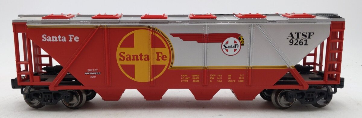 Menards 279-4566 O Gauge Santa Fe Covered Hopper #9261 EX/Box