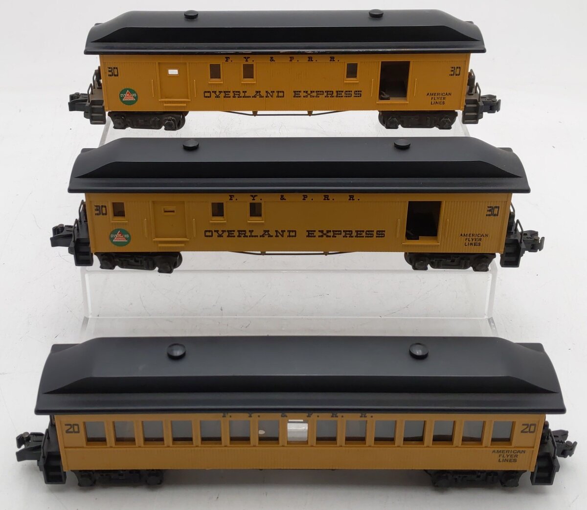 American Flyer Vintage S Gauge FY&PRR Passenger Cars #20,30,30 [3] VG