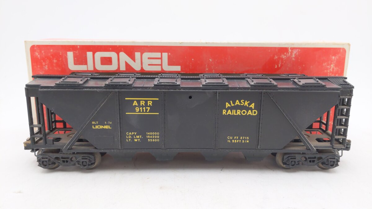 Lionel 6-9117 O Gauge Alaska Railroad Covered Quad Hopper #9117 EX/Box