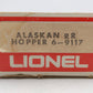 Lionel 6-9117 O Gauge Alaska Railroad Covered Quad Hopper #9117 EX/Box