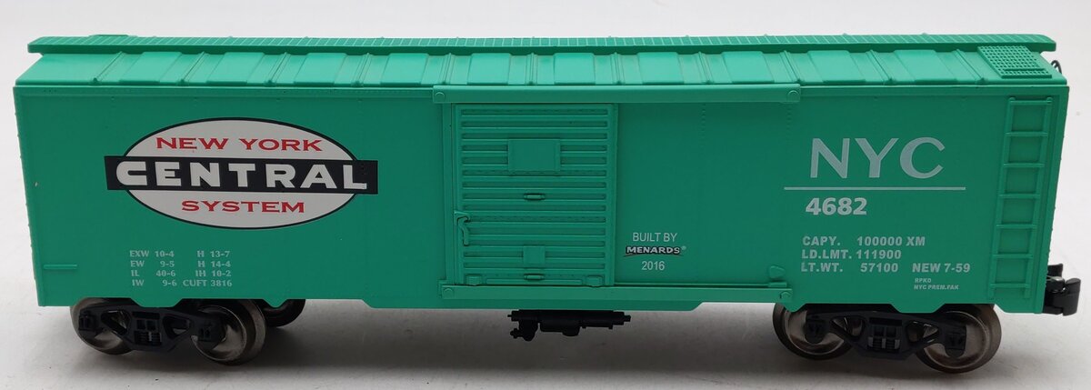Menards 279-2638 O Gauge New York Central Box Car #4682 EX