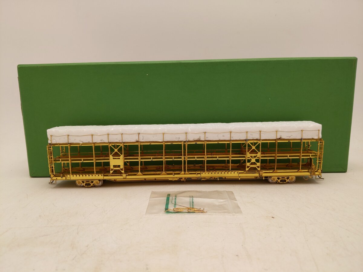 Overland OMI-1326 HO BRASS Tri-Level Open Auto Rack -Unpainted LN/Box