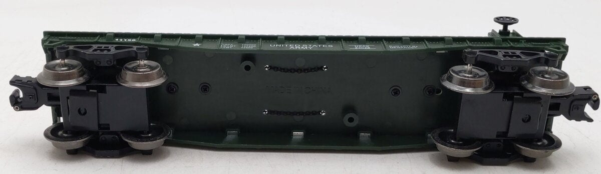 Menards 279-3380 O Army Flatcar w/ Two Jeeps #11158 EX/Box
