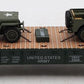 Menards 279-3380 O Army Flatcar w/ Two Jeeps #11158 EX/Box