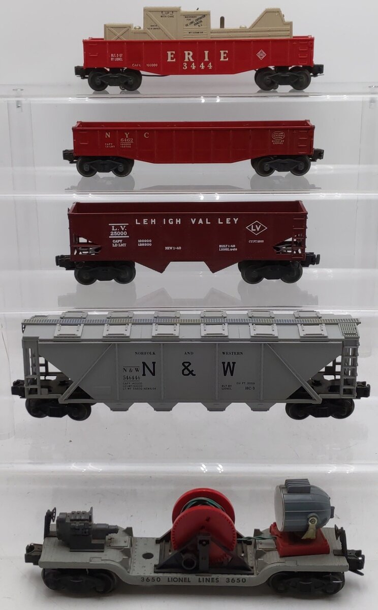 Lionel Vintage O Gauge Freight Cars #3444,546446,3650,6462,25000 [5] VG