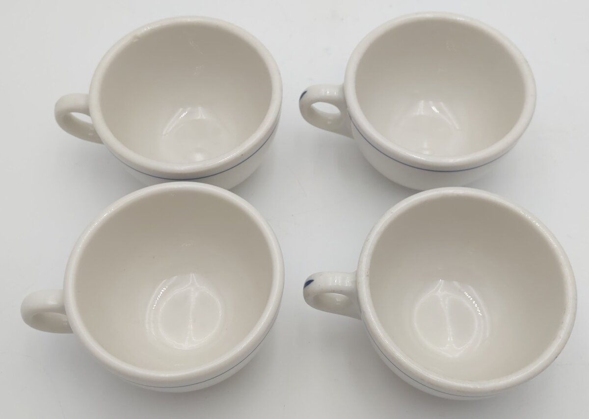 Syracuse China Rio Grande Prospector Pattern 3-3/4" Coffee Cups (Set of 4)