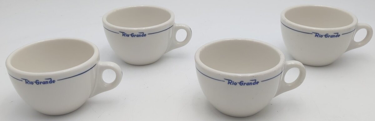 Syracuse China Rio Grande Prospector Pattern 3-3/4" Coffee Cups (Set of 4)