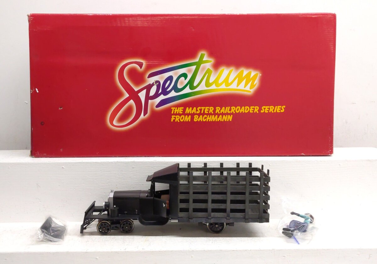 Bachmann 82396 G Scale Custom Painted Black Rail Truck/Box