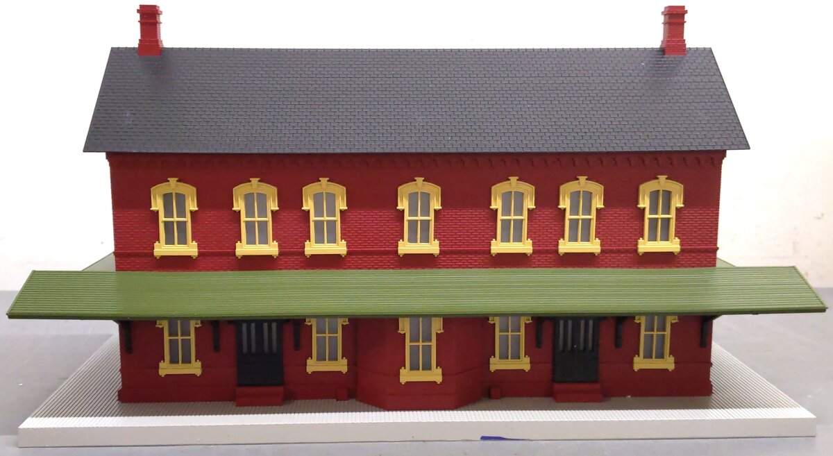 MTH 30-90094 Dark Red Stone Passenger Station EX/Box