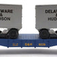 Lionel 6-9226 O Gauge Delaware and Hudson Flatcar with 2 Trailers VG