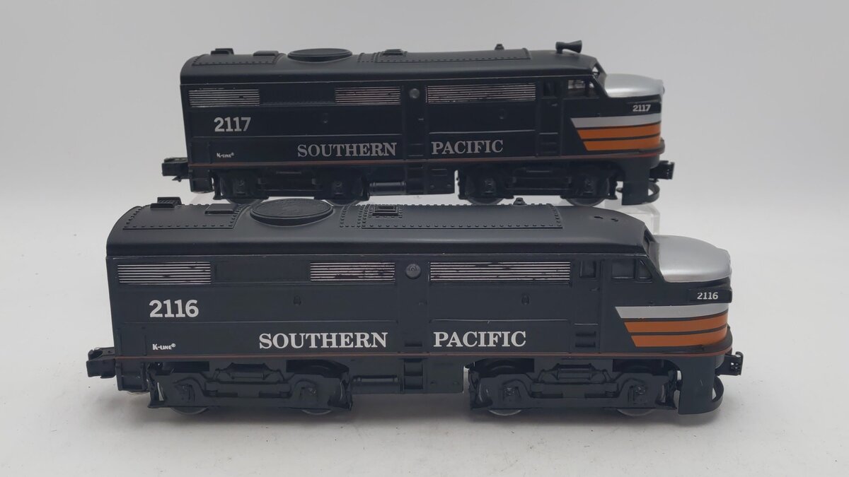 K-Line K2116 O Southern Pacific Alco AA Diesel Locomotive Set #2116/2117 EX